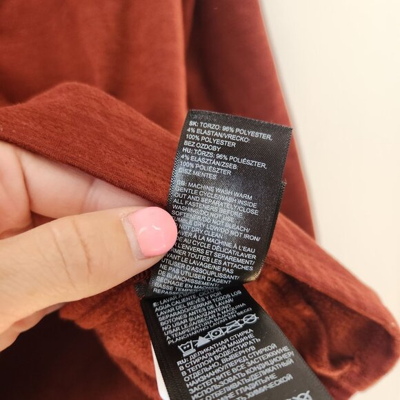 The North Face TNF Quarter Zip Fleece Jacket Sweatshirt Burnt Orange Men's M - Picture 7 of 9